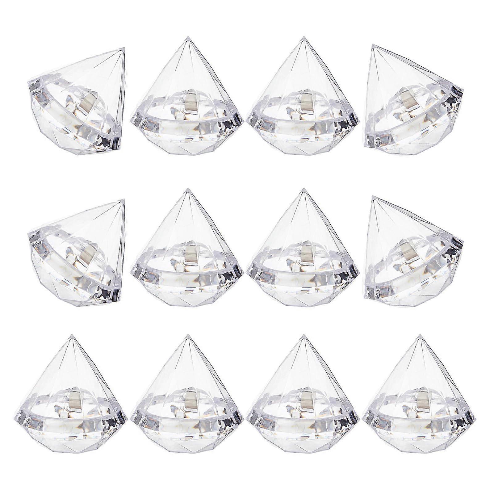 Set of 10 Large Diamond Candy Boxes with Lid Elegant Party Favor Containers for Weddings and Birthdays