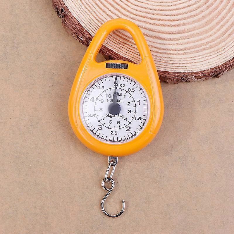 Mini Pointers Digital Hanging Hook Spring Scale Portable Travel Luggage Weighing Scale Fishing Scale 5kg Capacity Food Scale