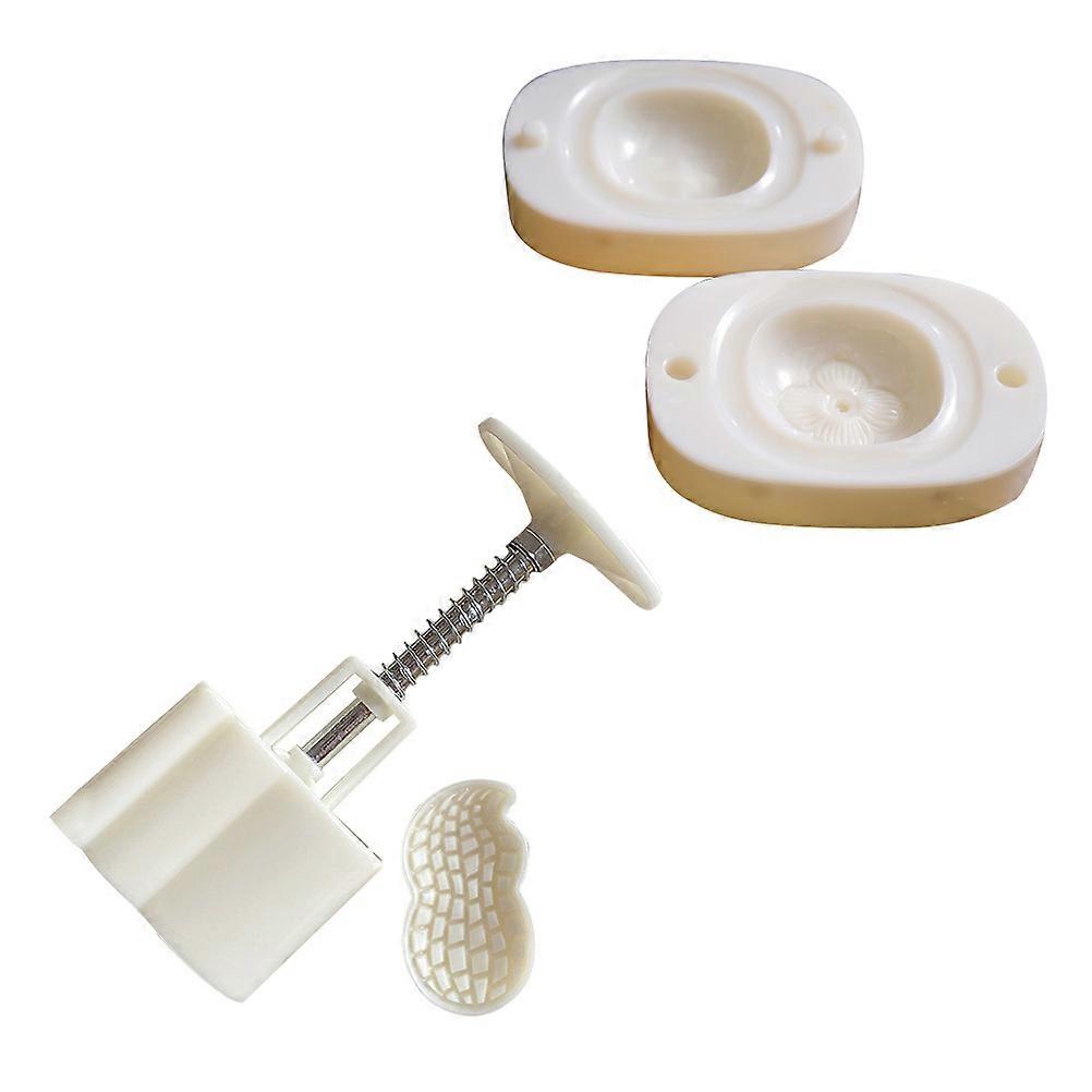 Peanut Mold Moon Cake Molds for Baking 2Pcs White Kitchen DIY Baking Molds