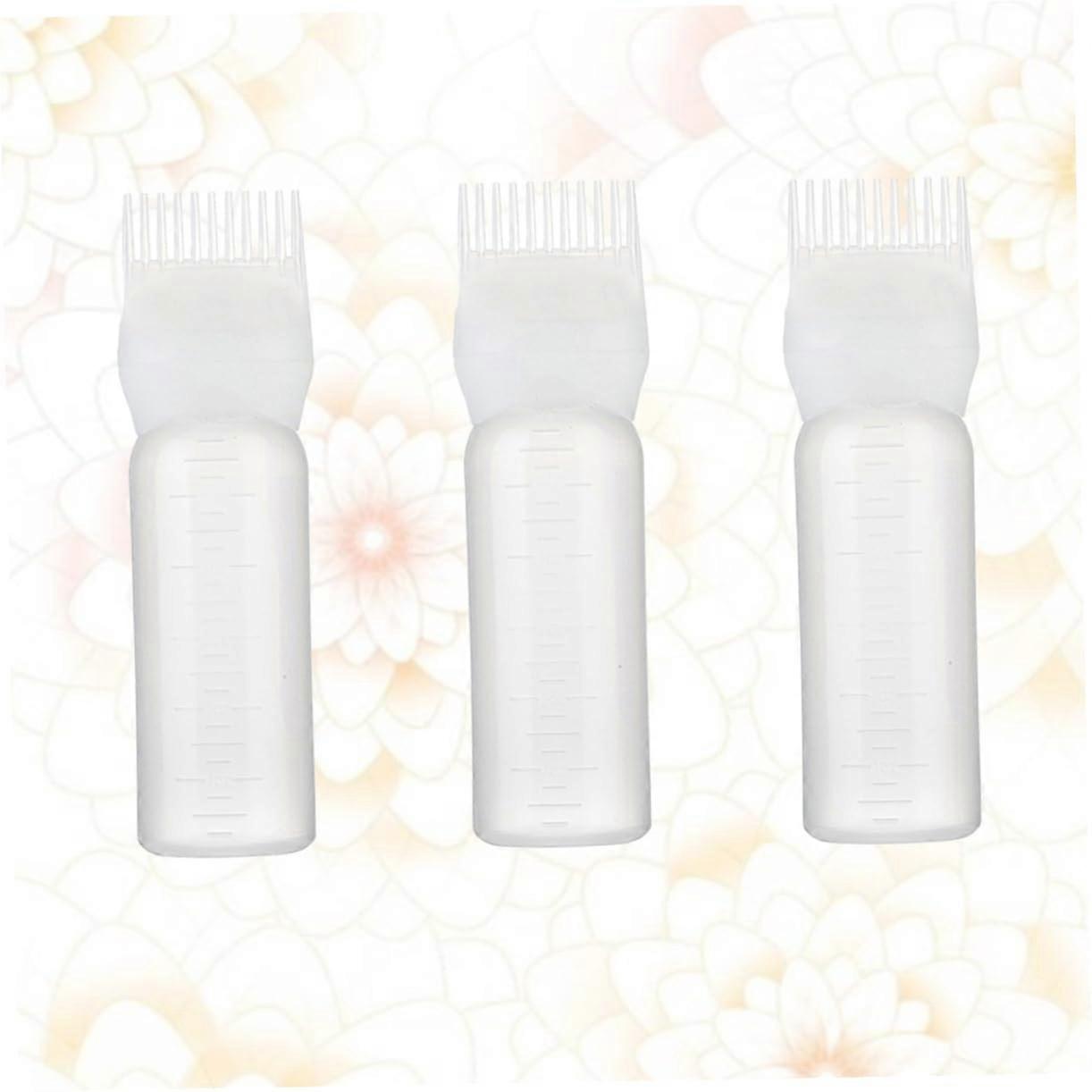 3pcs Hair Dye Applicator Bottle with Comb for Precise Color Application and Even Distribution
