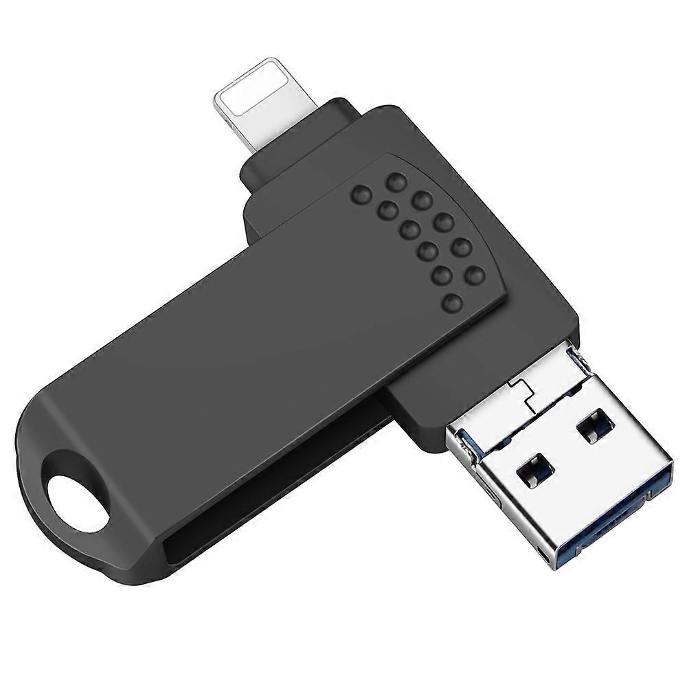 RICHWELL 64GB External Storage Mini U Disk for iPhone Android 3 in 1 Memory Stick USB 3.0 Flash Driv