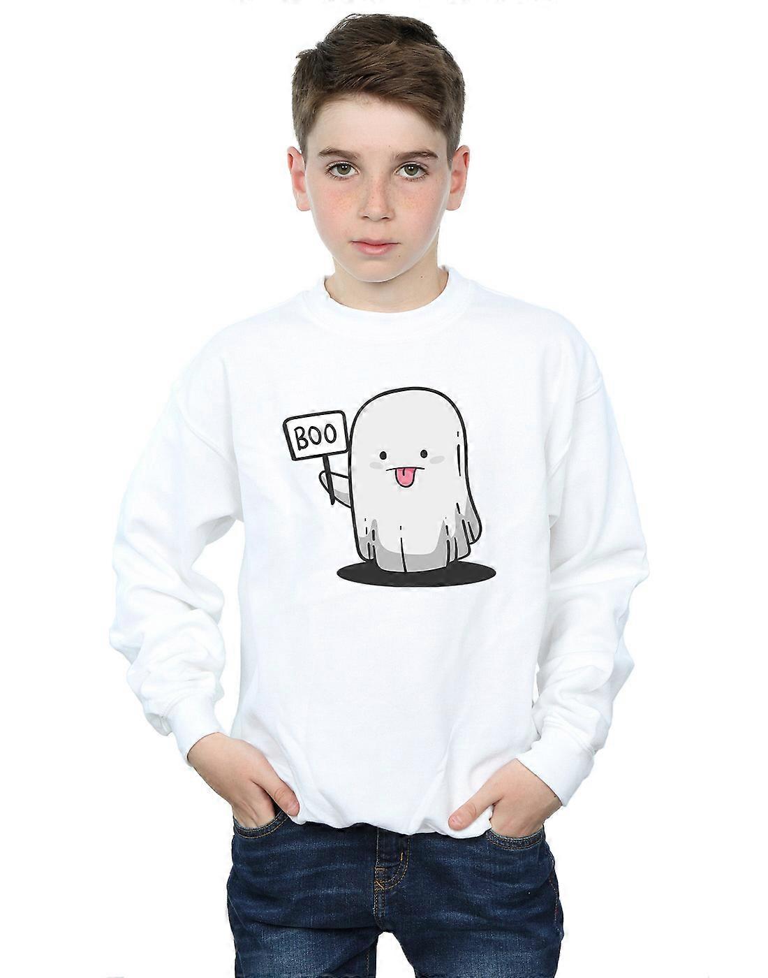 Halloween Boys Ghost Boo Sweatshirt