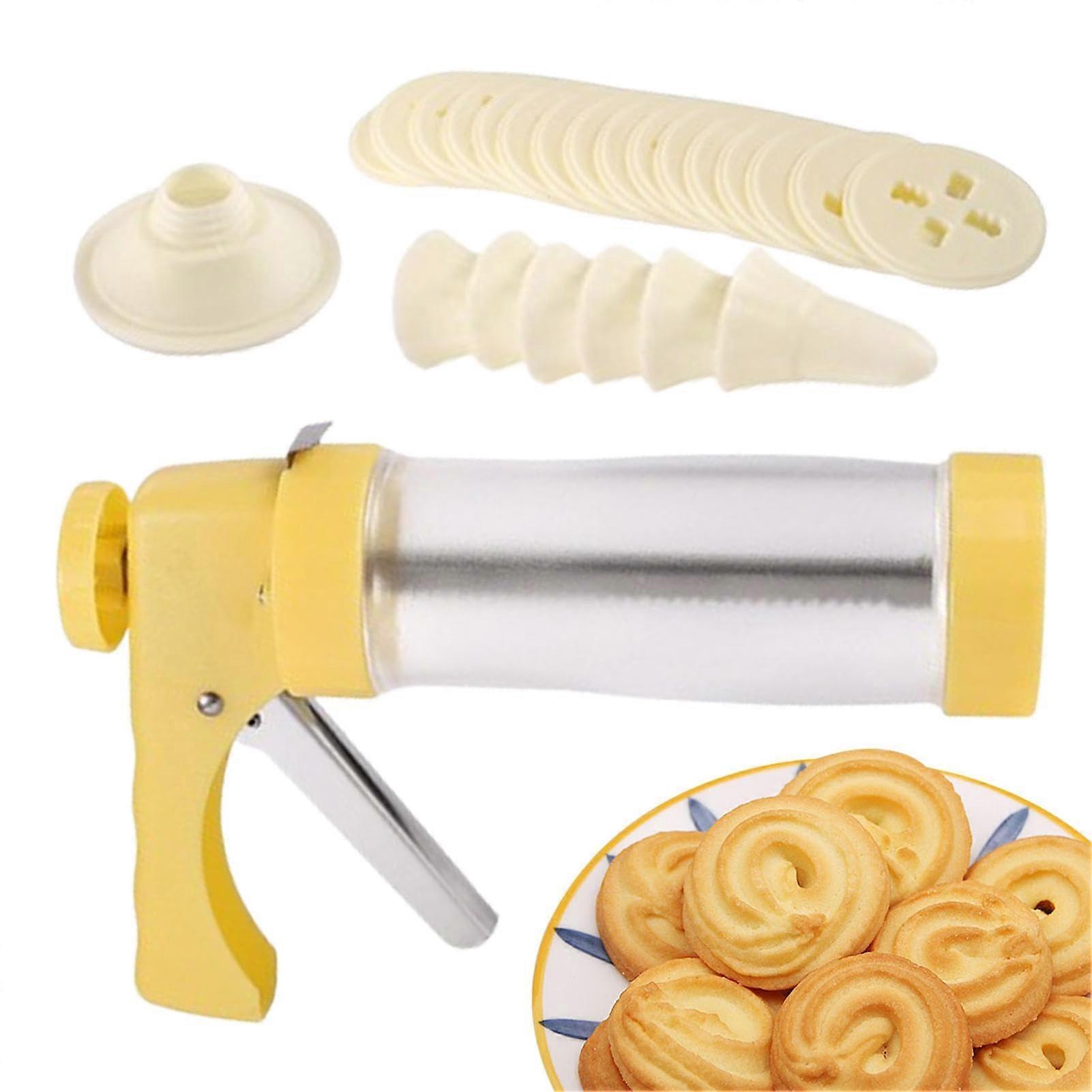 Cookie Press with 16 Discs and 6 Icing Tips, Stainless Steel Spritz Cookie Maker for Baking Ref: 3745
