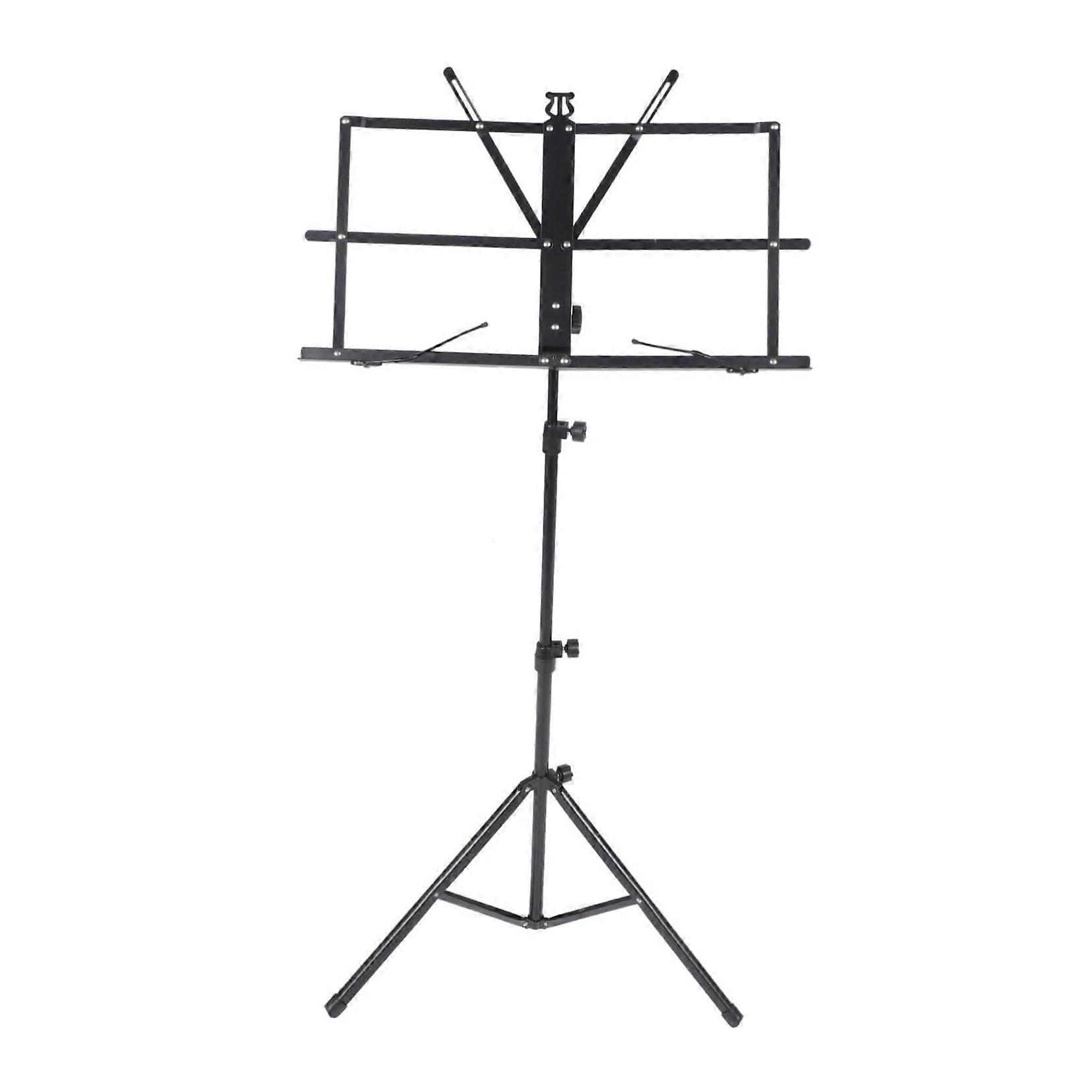 Folding Music Stand Adjustable Lightweight Tripod Rack for Sheet Music Performance and Practice