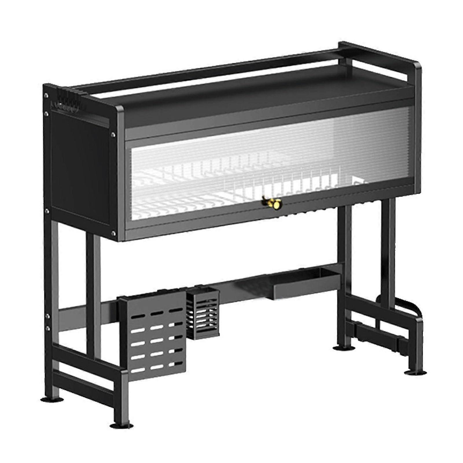 Over the Sink Dish Drying Rack, 2 Tier Large Capacity Rust Resistant Metal Kitchen Drainer