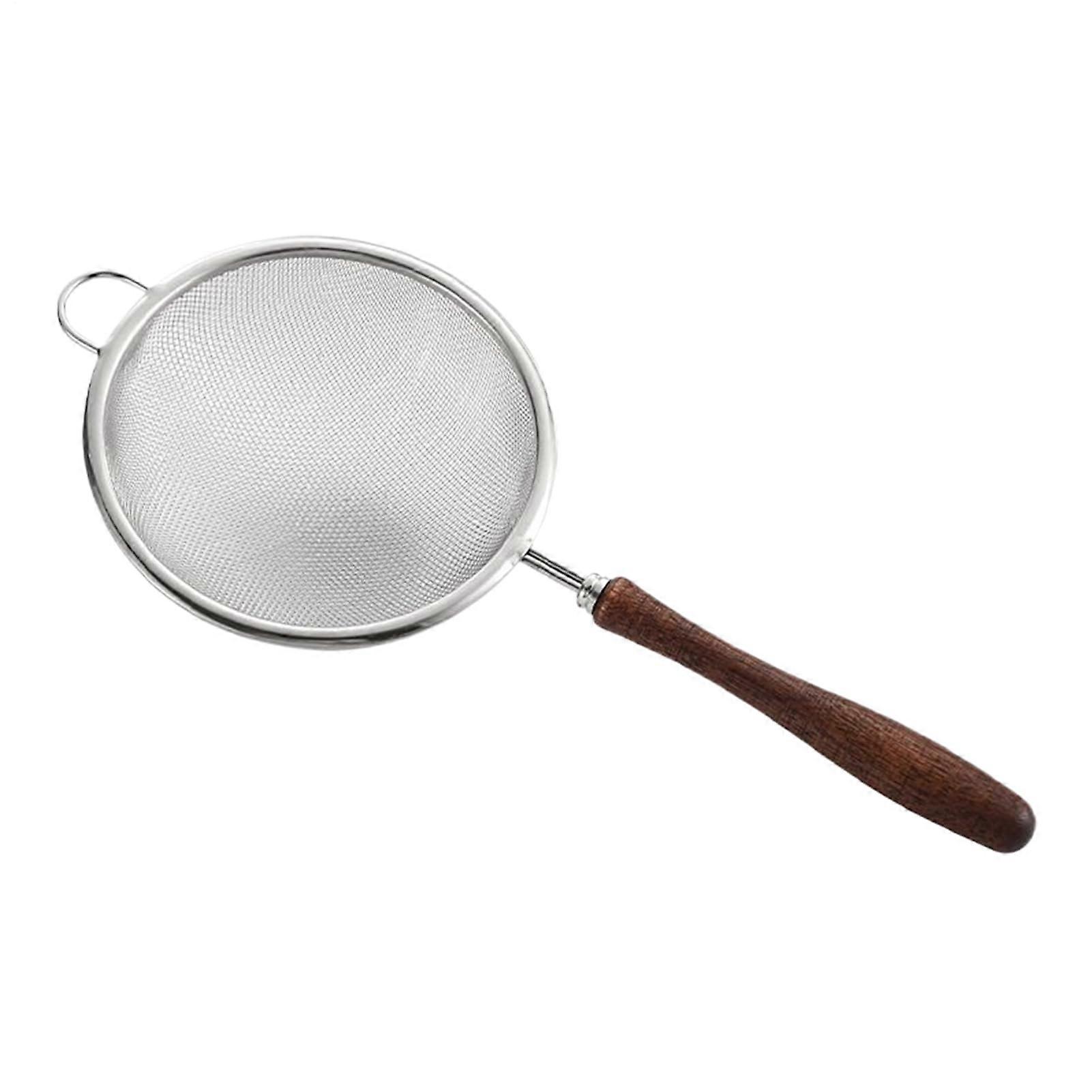 Fine Mesh Strainer with Ergonomic Walnut Handle, UltraFine RustResistant Stainless Steel Kitchen Tool