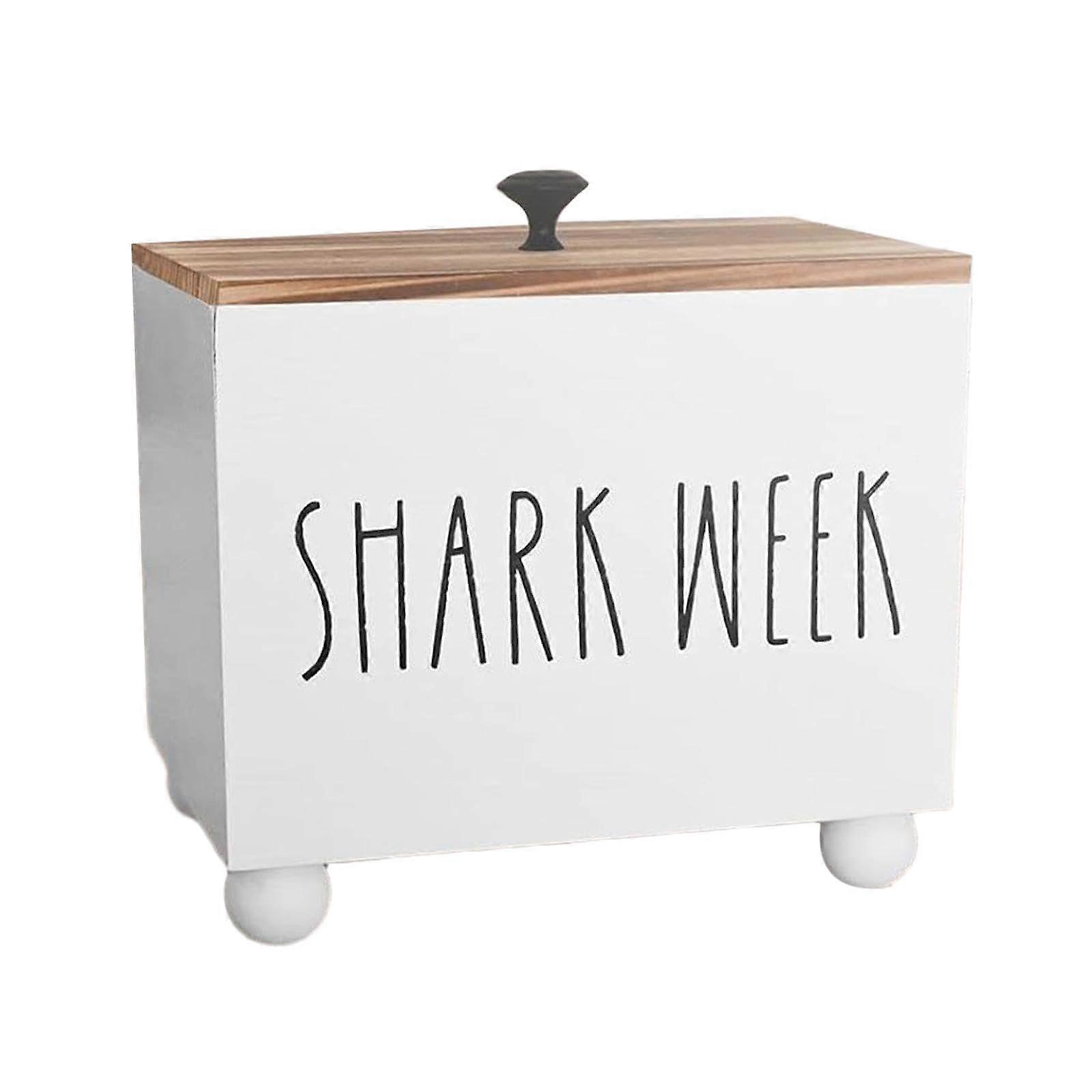 Tampon Storage Organizer with DustProof Lid, 3 Compartments Solid Wood Bathroom Pad Holder