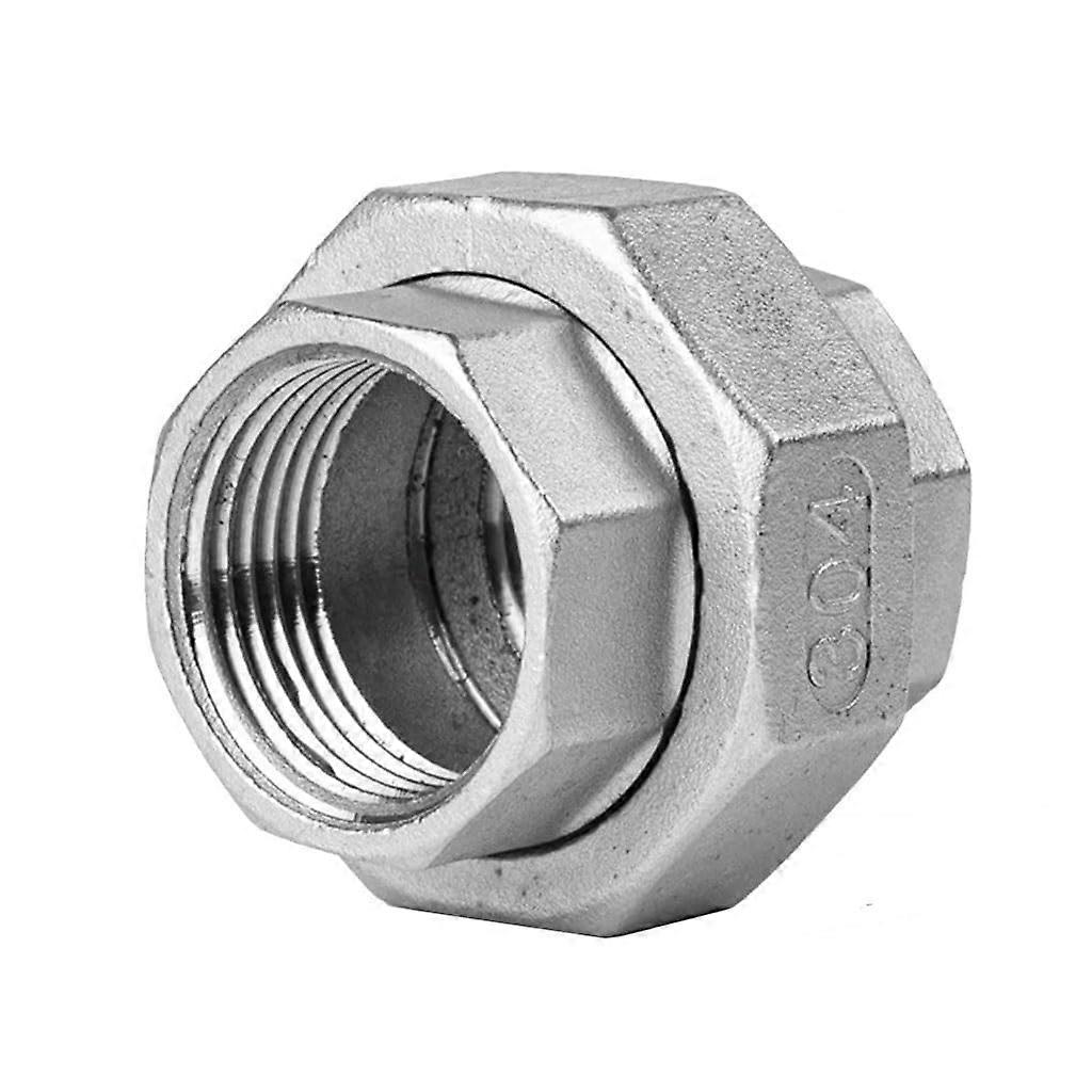 304 Stainless Steel Pipe Fitting Union Joint DN25 RustResistant LeakProof Threaded Connector