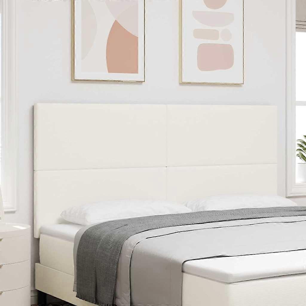 LED Kopfteil mit LED-Lichtleisten Creme 180 cm Polyester