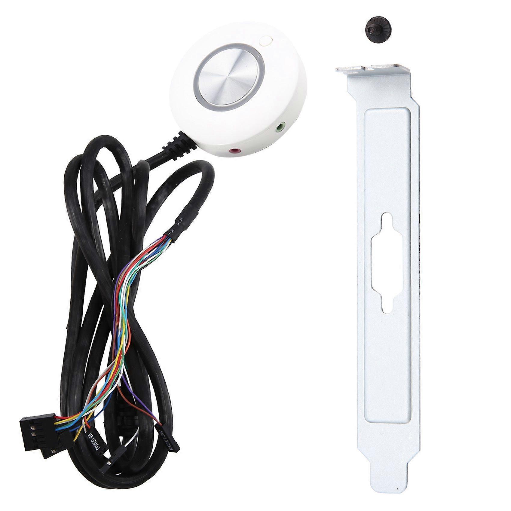 Computer Desktop Switch Button with Dual USB Audio Desktop Host External Boot Button Adhesive Switch.