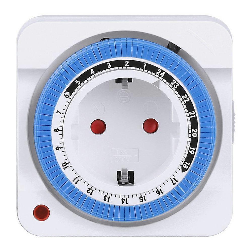 Timer Switch EU Timer Plug in Mechanical Grounded Programmable Smart Countdown Switch Socket Indoor Auto Power Off