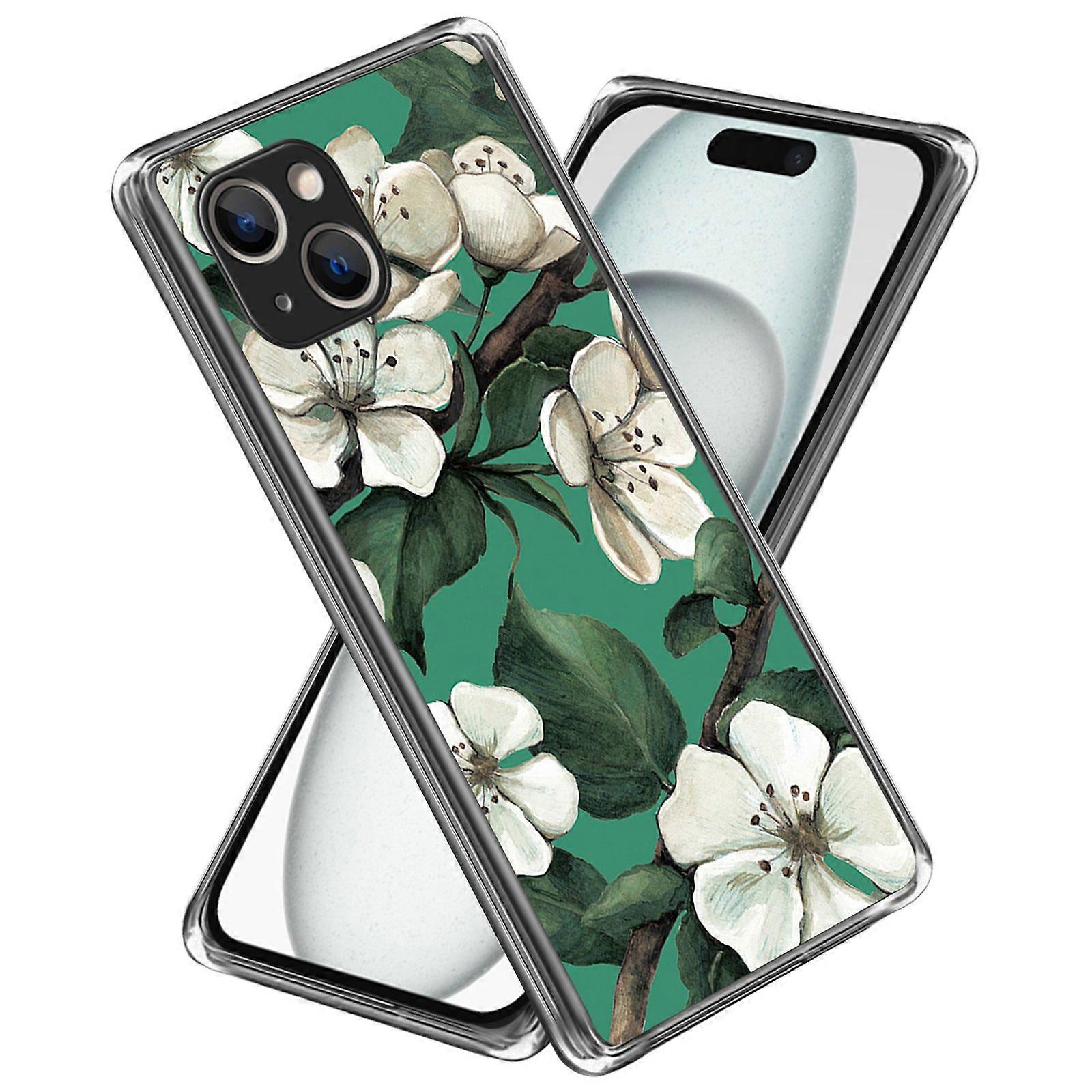 For iPhone 15 Soft TPU Case Mobile Phone Cover IMD Pattern Printing