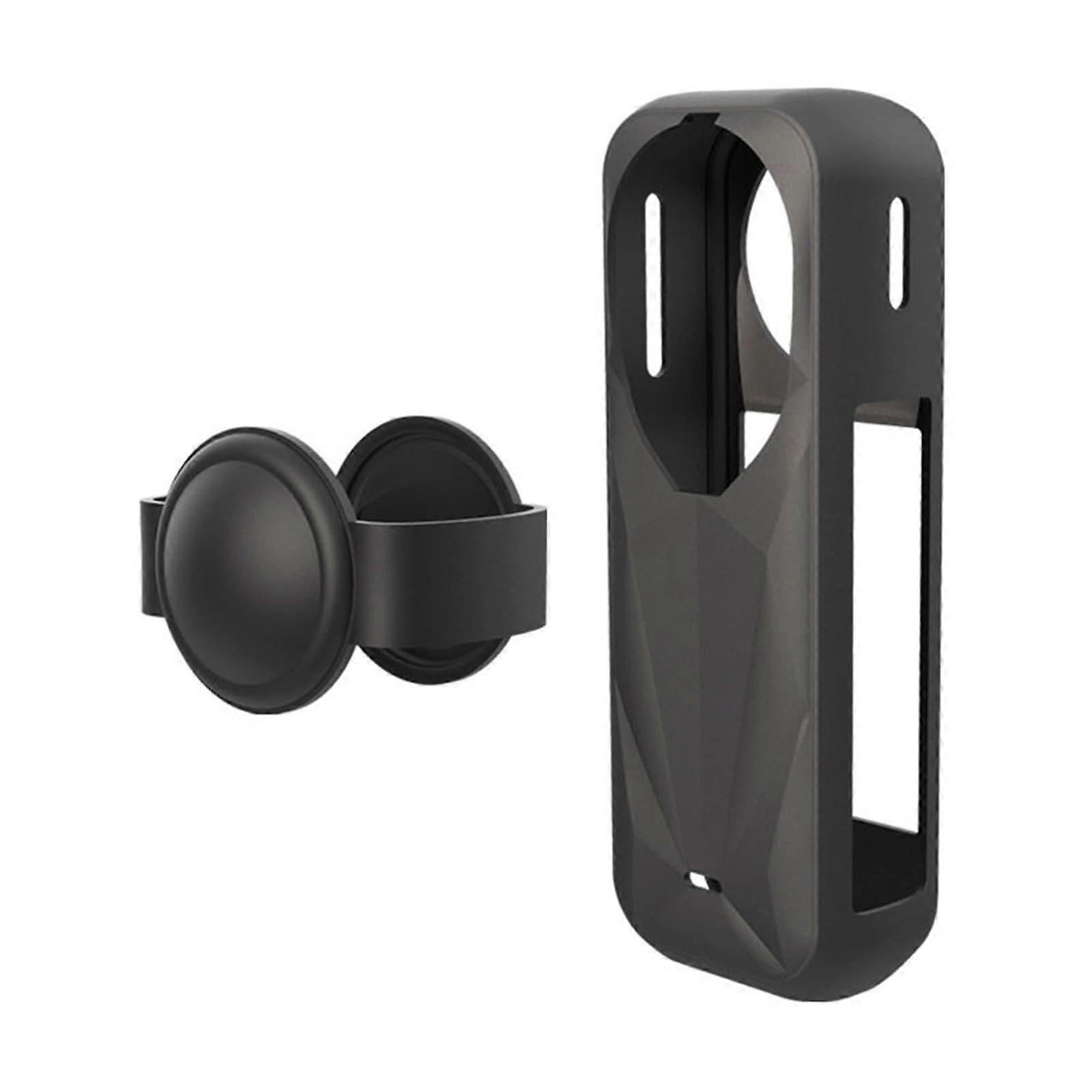 Camera Silicone Protective Case with Shockproof Lens Cover for Action Cameras Black