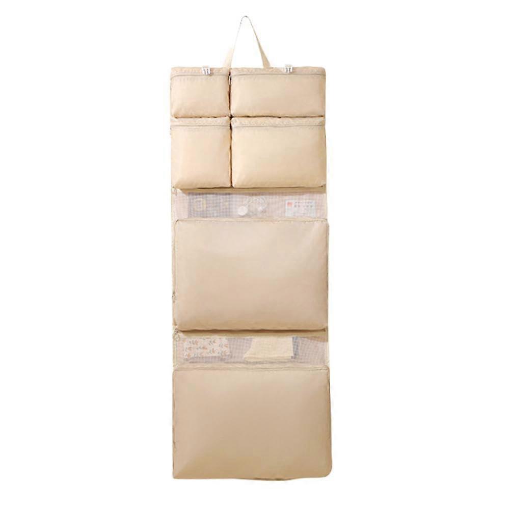 Travel Hanging Organizer with Foldable MultiSection Design for Clothes Storage, White 8 in