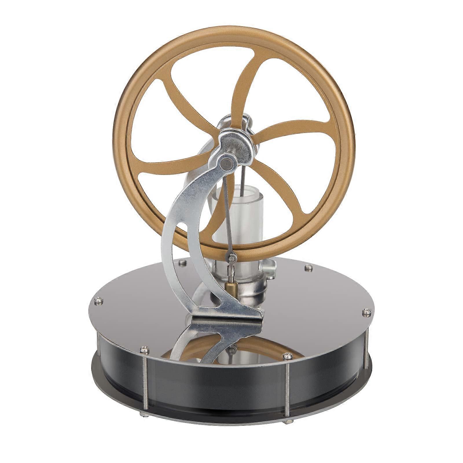 Stirling Engine Model Kit with Flywheel, Low Temperature Operation, Educational Desktop Display