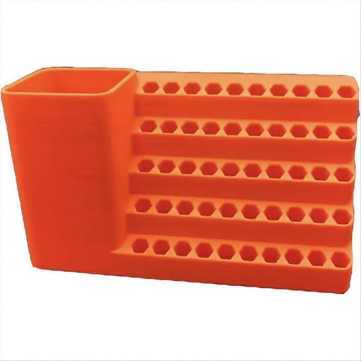 50-Hole Screwdriver Bit Holder with Power Drill Mount