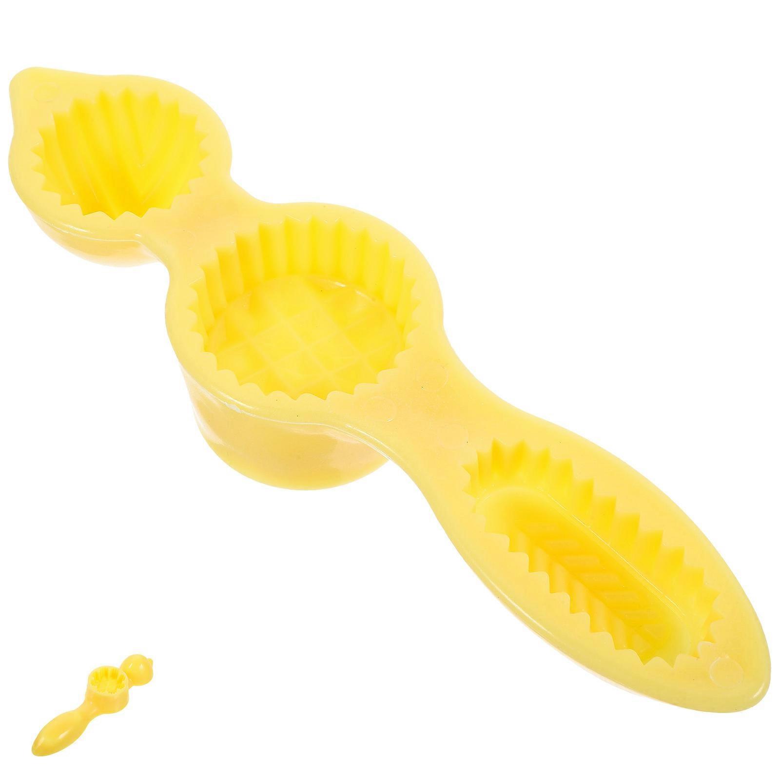 Cookie Mold Baking Mold Press Cookie Stamp for Kitchen Use Yellow ABS