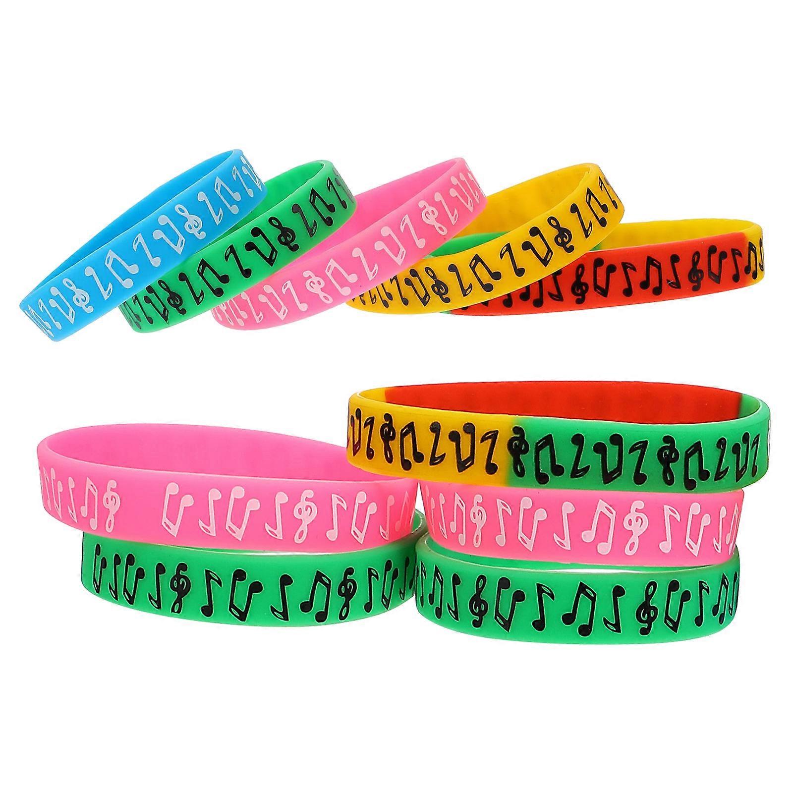 Concert Wristband Electric Bracelets Syllable Notes Design Assorted 10Pcs