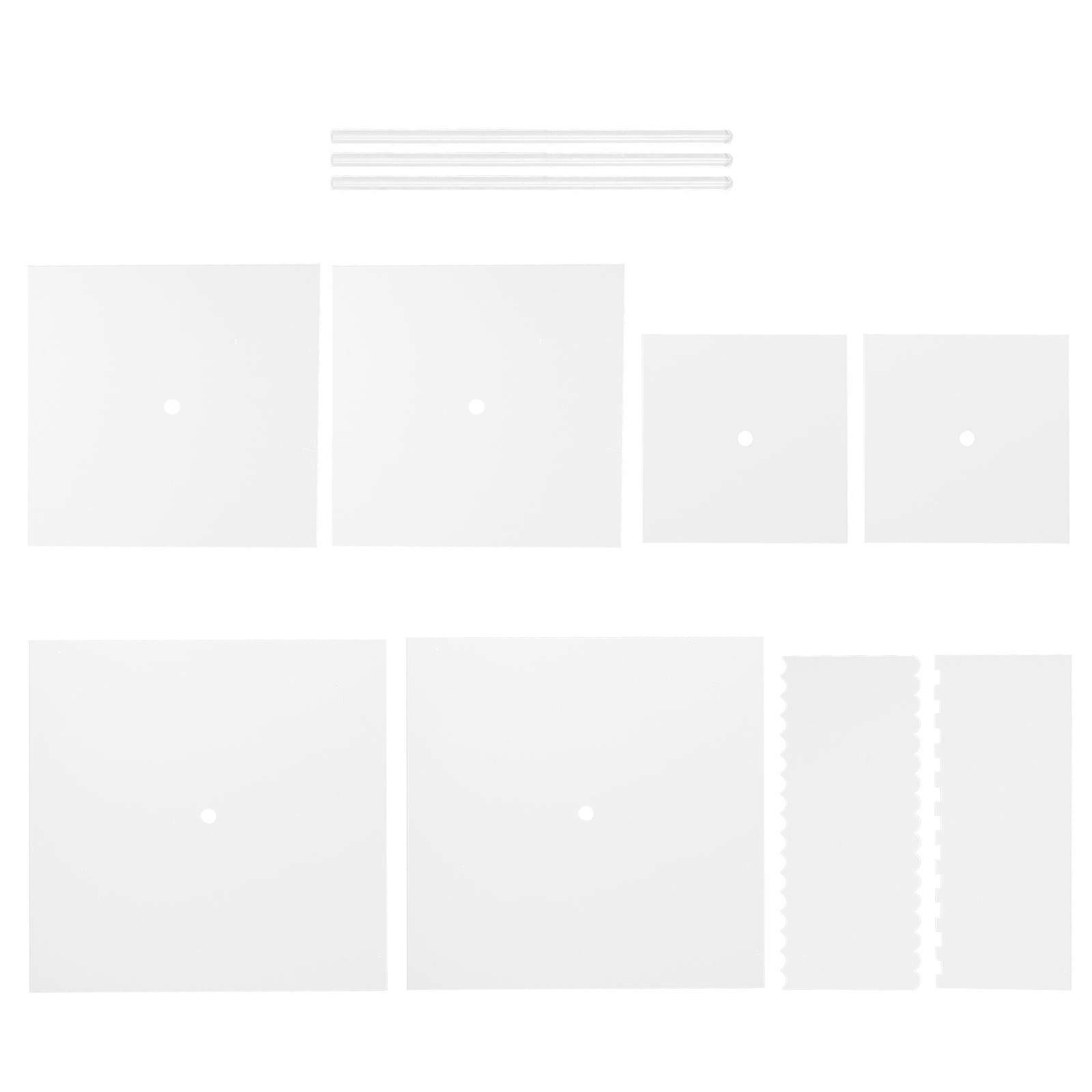 Home Baking Square Cake Trays for Baking 11Pcs Transparent Pack