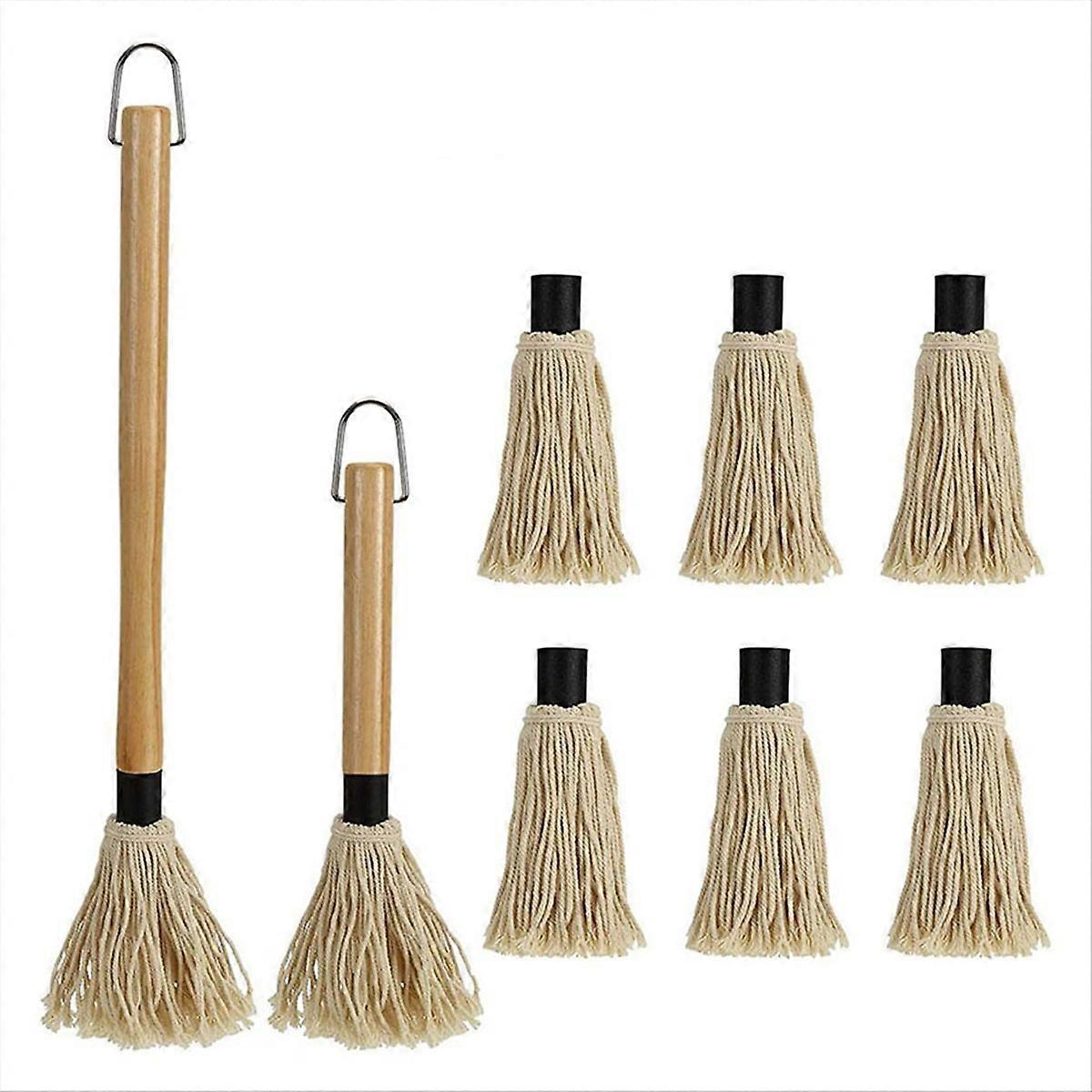 2 Pack Grilling Basting Mop, BBQ Sauce Basting Mops & Brushes