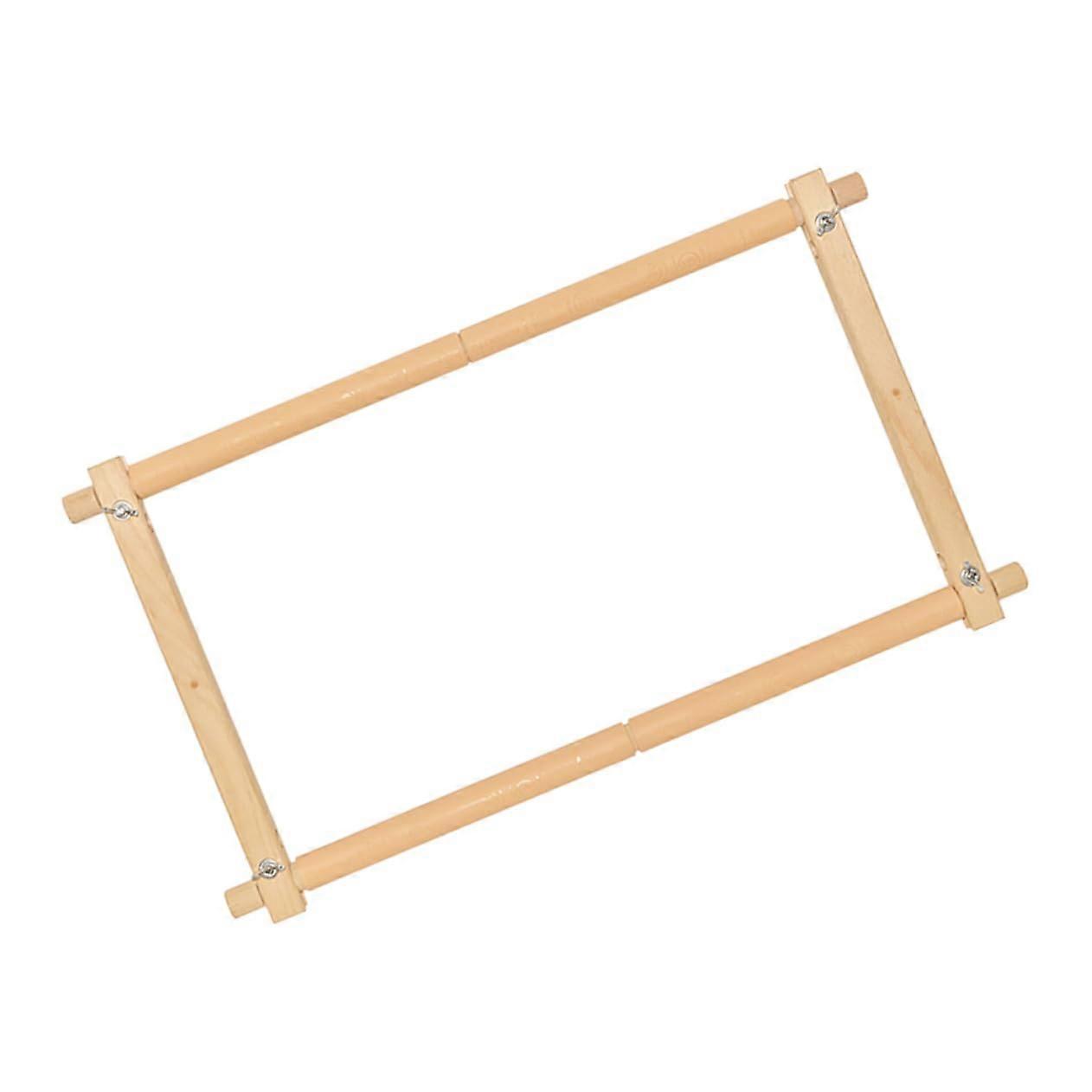 Solid Beech Wood Embroidery Stand with Adjustable Cross Stitch Frame and Ergonomic Angle