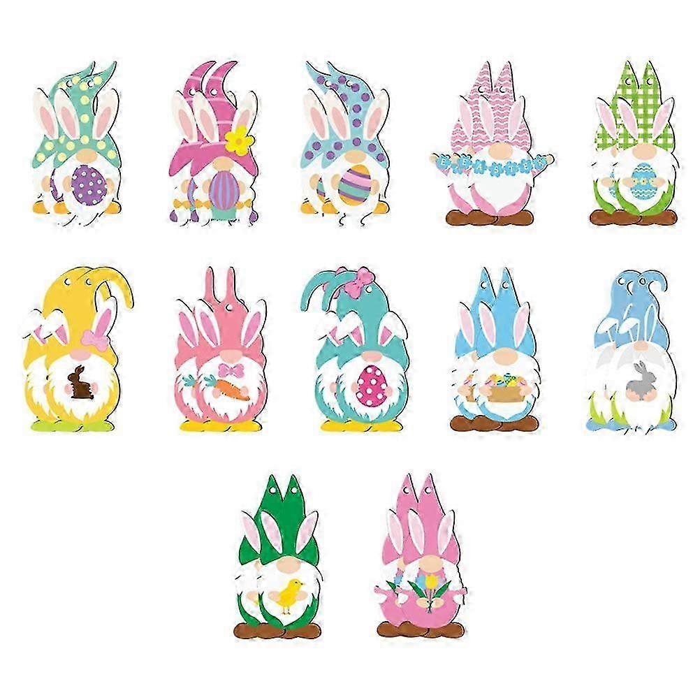 24pcs Easter Bunny Cutout Hanging Ornaments Easter Ornament for Tree Easter Decoration