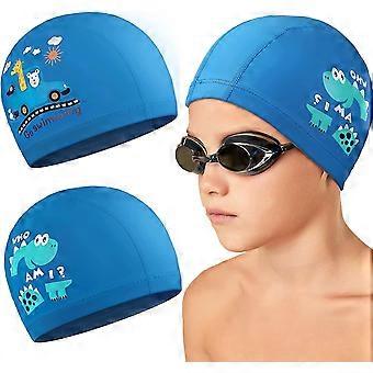Cuffia Da Nuoto Per Bambini In Silicone Con Stampa Dinosauro – Unisex, Elastica, Comoda Per Capelli Lunghi, Impermeabile, Ideale Per Piscina E Spiaggia (1-8 Anni) - 3