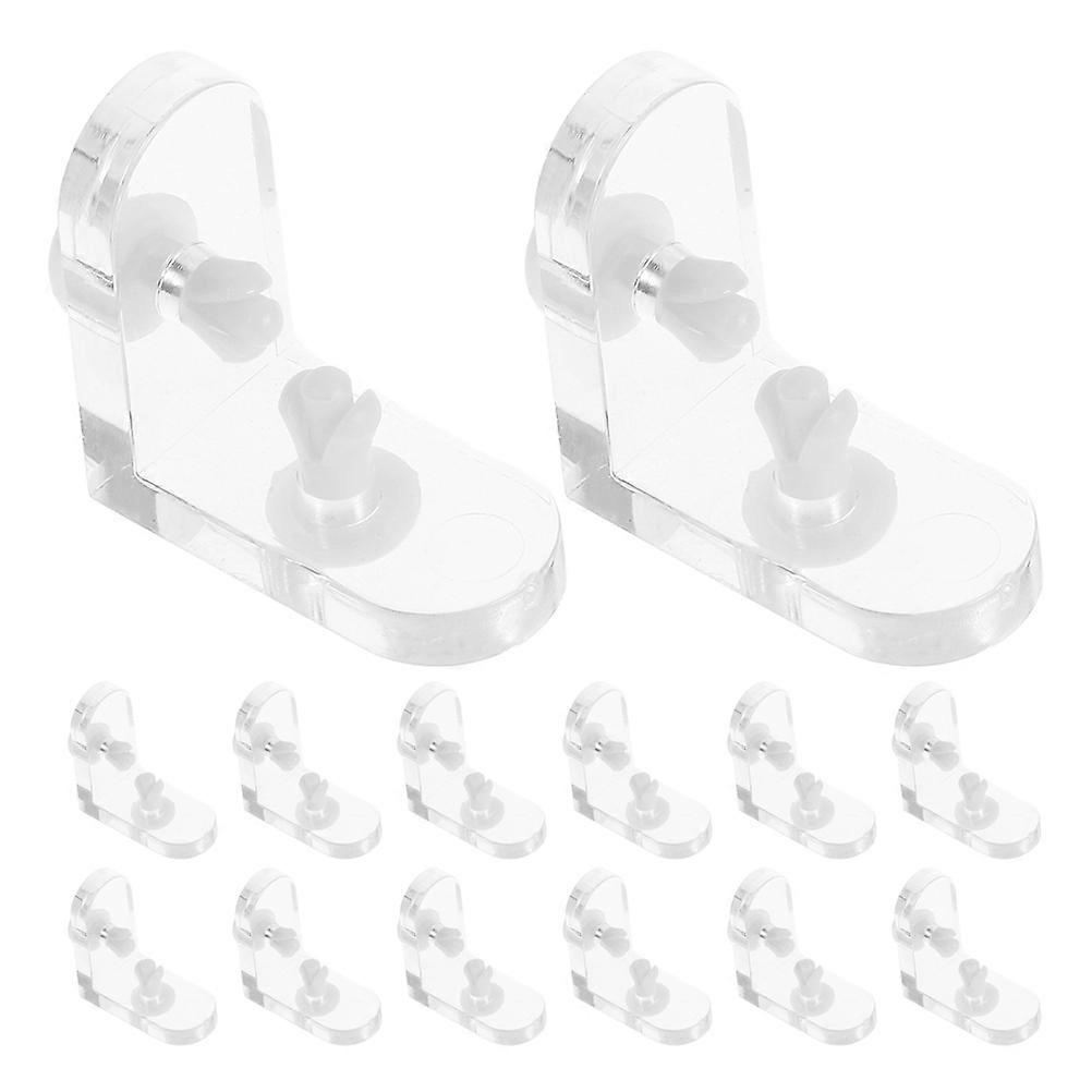 Transparent Acrylic L Shape Corner Brackets for Cosmetic Boxes 60Sets