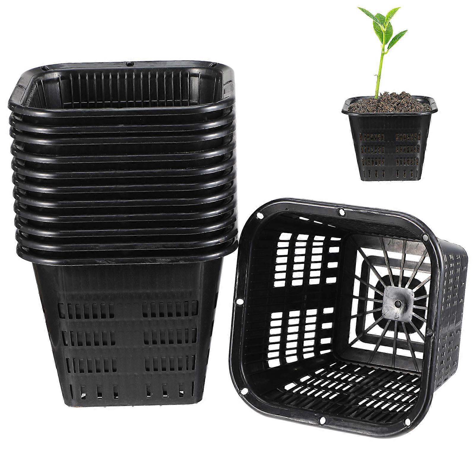 12Pcs Thickened Plastic Planting Baskets Root Control Baskets Hydroponic Basket