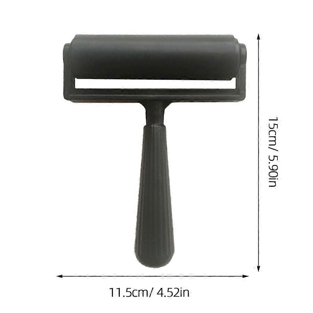 10cm Printmaking Rubber Roller Craft Tools (Black)