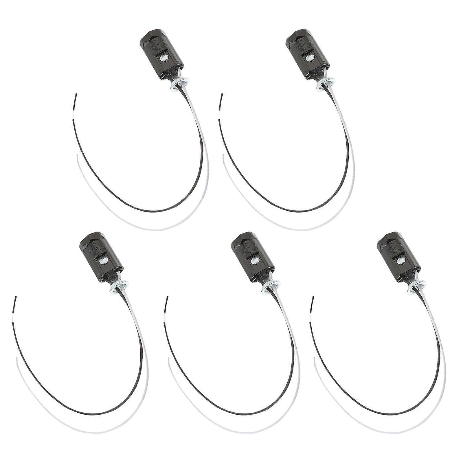 Light Bulb Base E12 Thread Lamp Holder for Lamp Use 15Pcs Black