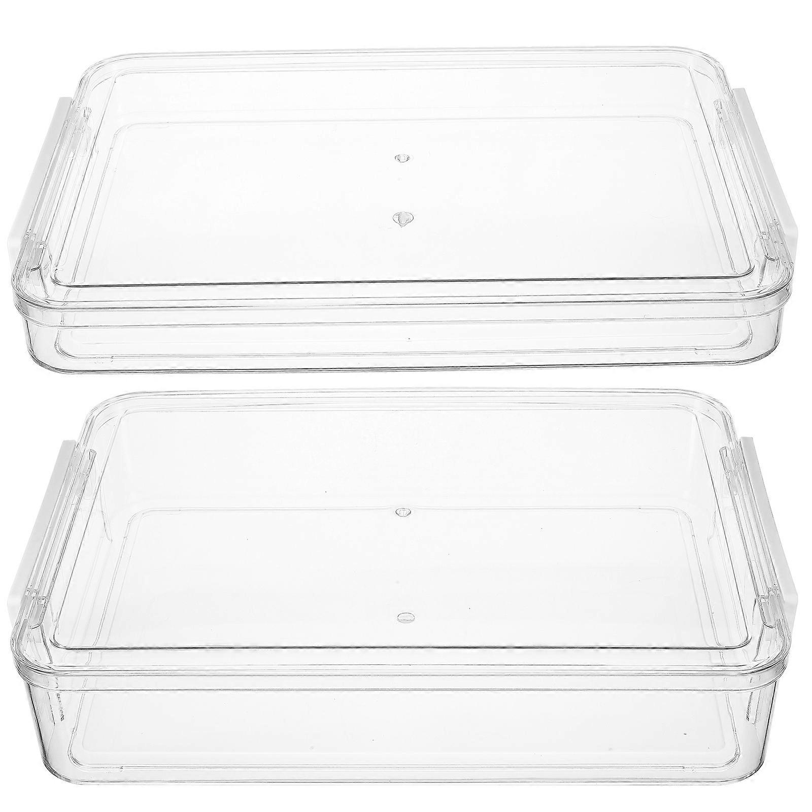 Document Storage Transparent Certificate Box for 2Pcs Portable Organizer
