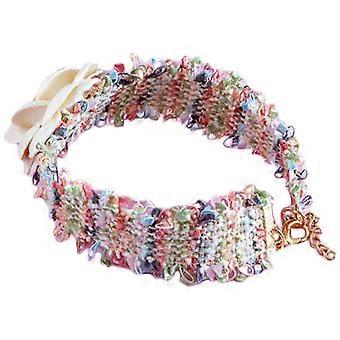 Flower Dog Collar Cat Collar Decorative Knitting Wool 3Pcs Pack