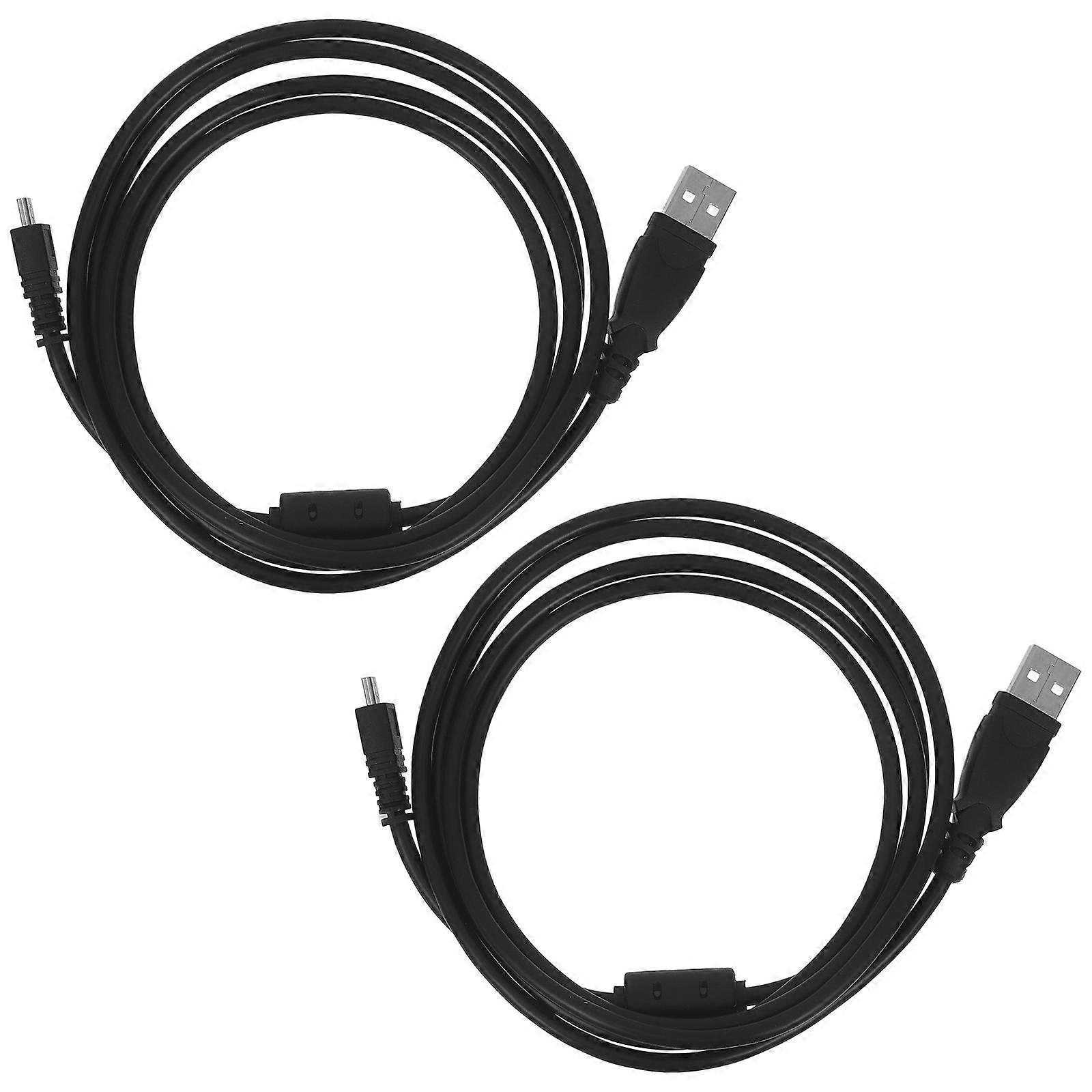 Data USB Camera Charging Cable for 2Pcs with Stable Transmission Black
