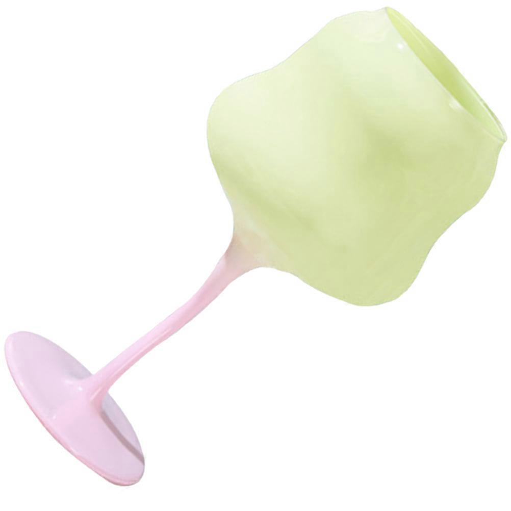 Colored Crystal Goblet for Drinks with Cup Green