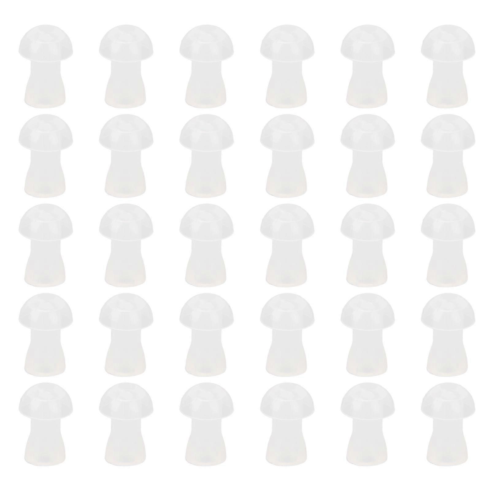 30pcs Hearing Amplifiers Eartips Soft Silicone White Accessories Replacement Earbud S