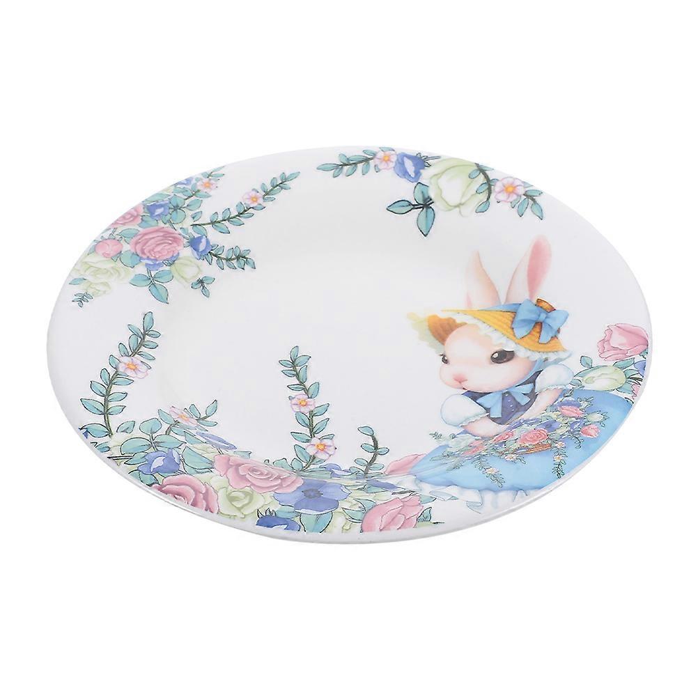 Multi-Color Ceramic Easter Plate for Food Serving