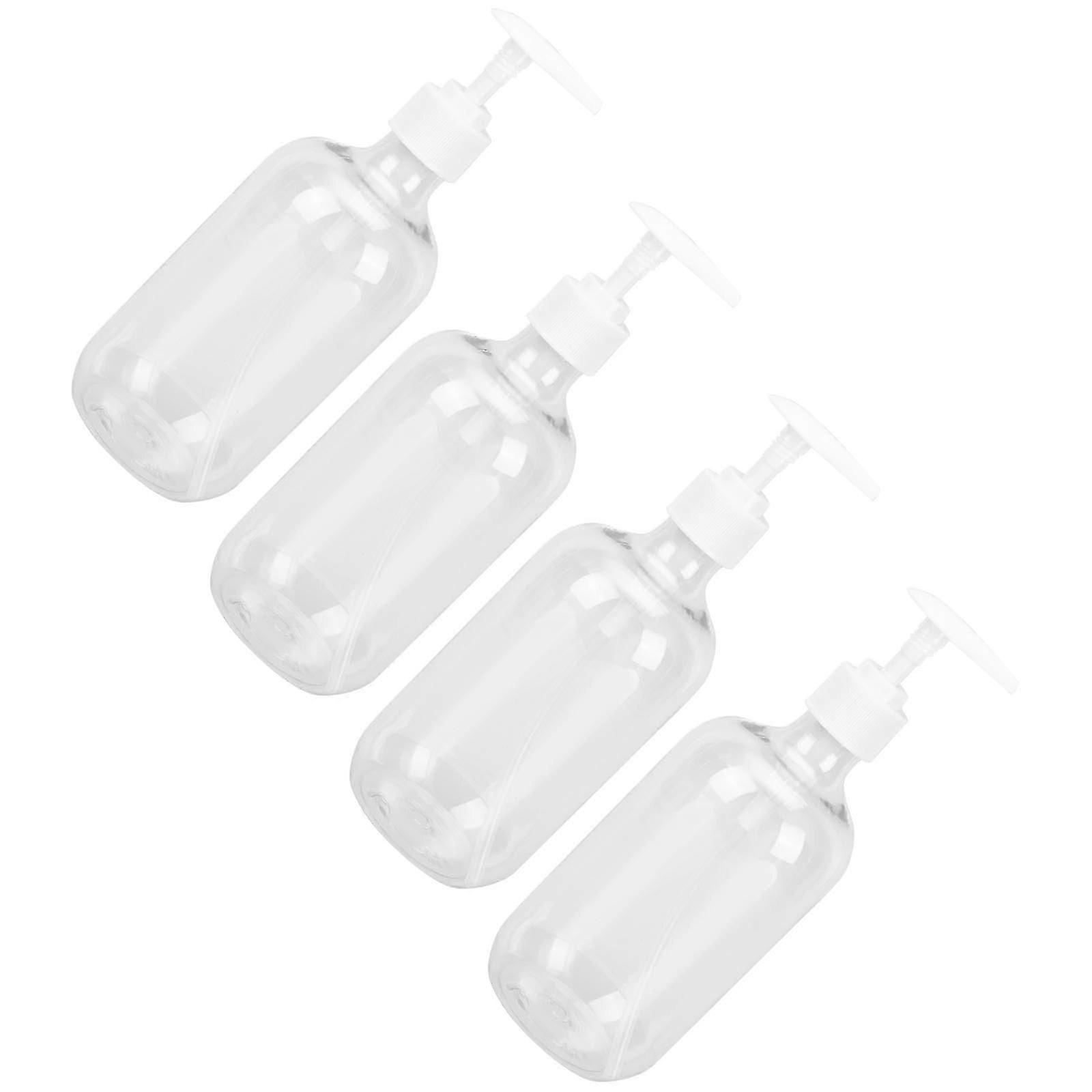 Practical Container Pump Bottle Storage Square Minimalistic Look 4Pcs