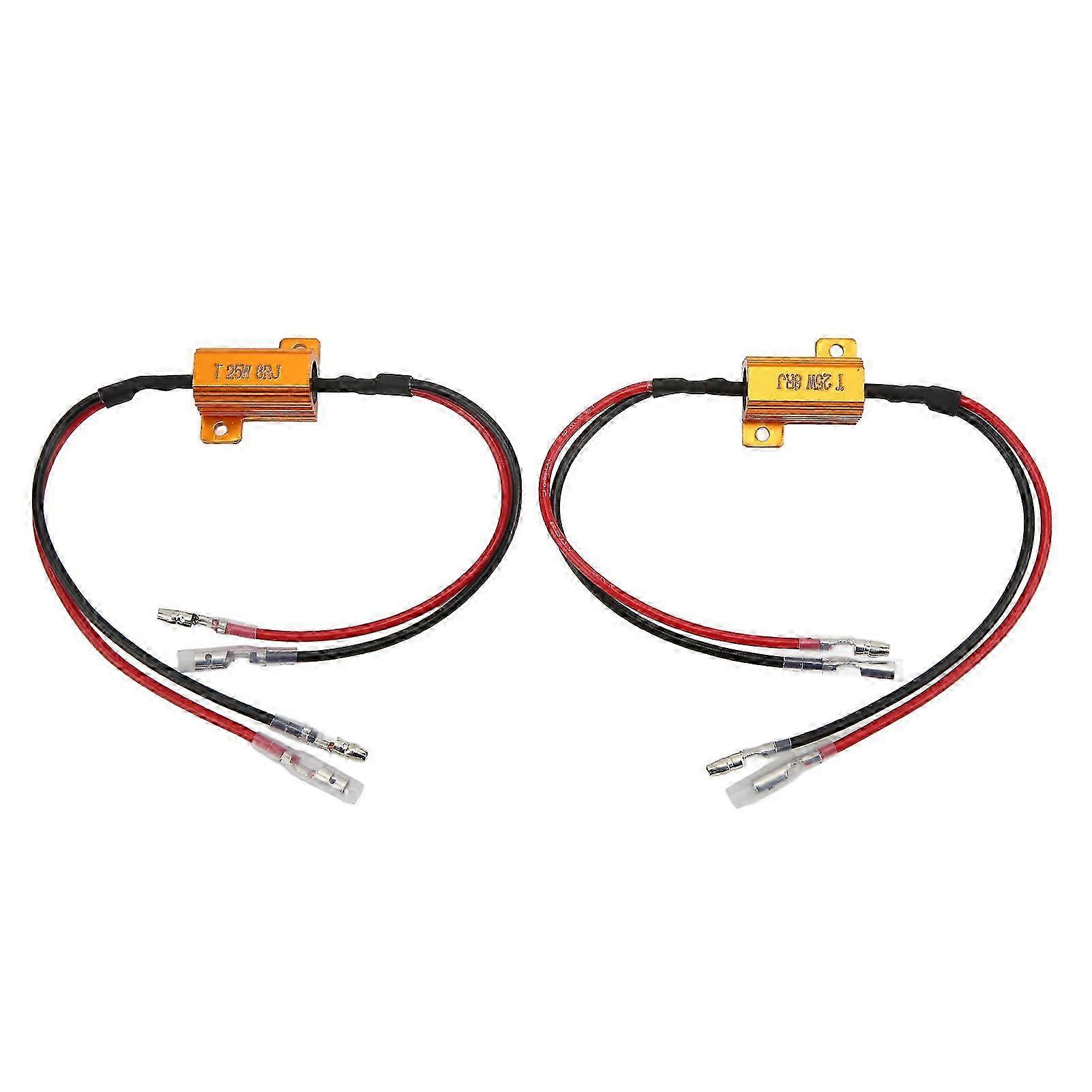 2Pcs LED Resistor 25W8 Small Portable Efficient Decoding Ultrahigh Frequency Easy Use Load Resistors