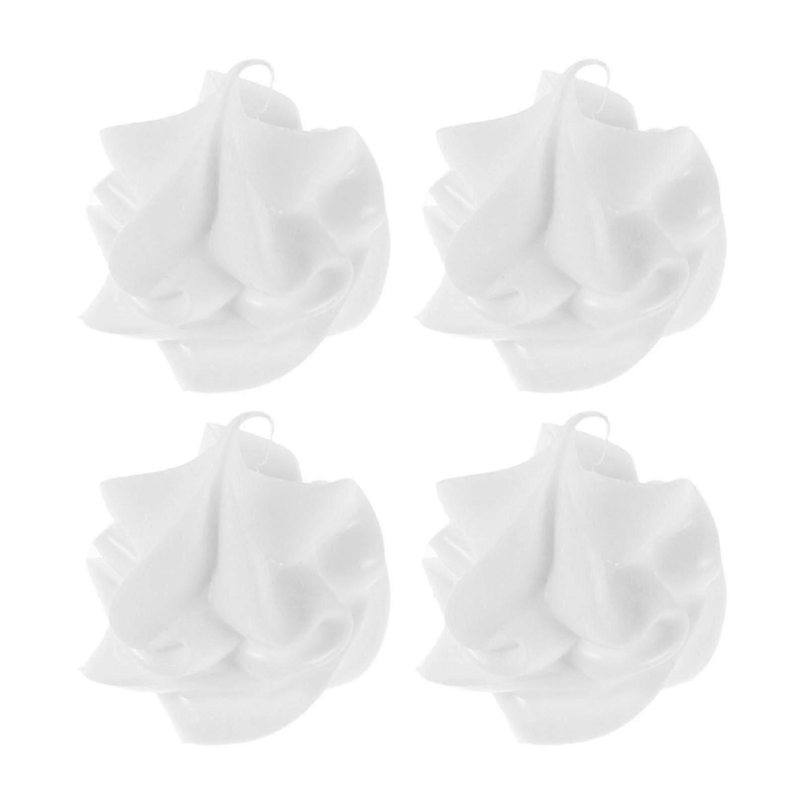 White Artificial Ice Cream Simulation Topper for 4Pcs Decorative Use