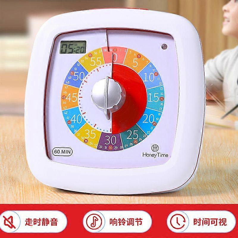 Visual timer for elementary school students and children, multi-functional reminder timer for homework, self-discipline time managerWhite compatible