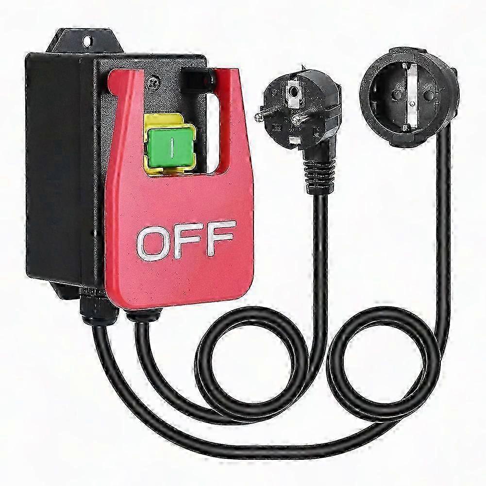220V Single Phase On/Off Switch with Large Stop Shield Paddle for Quick Emergency Stops EU Plug