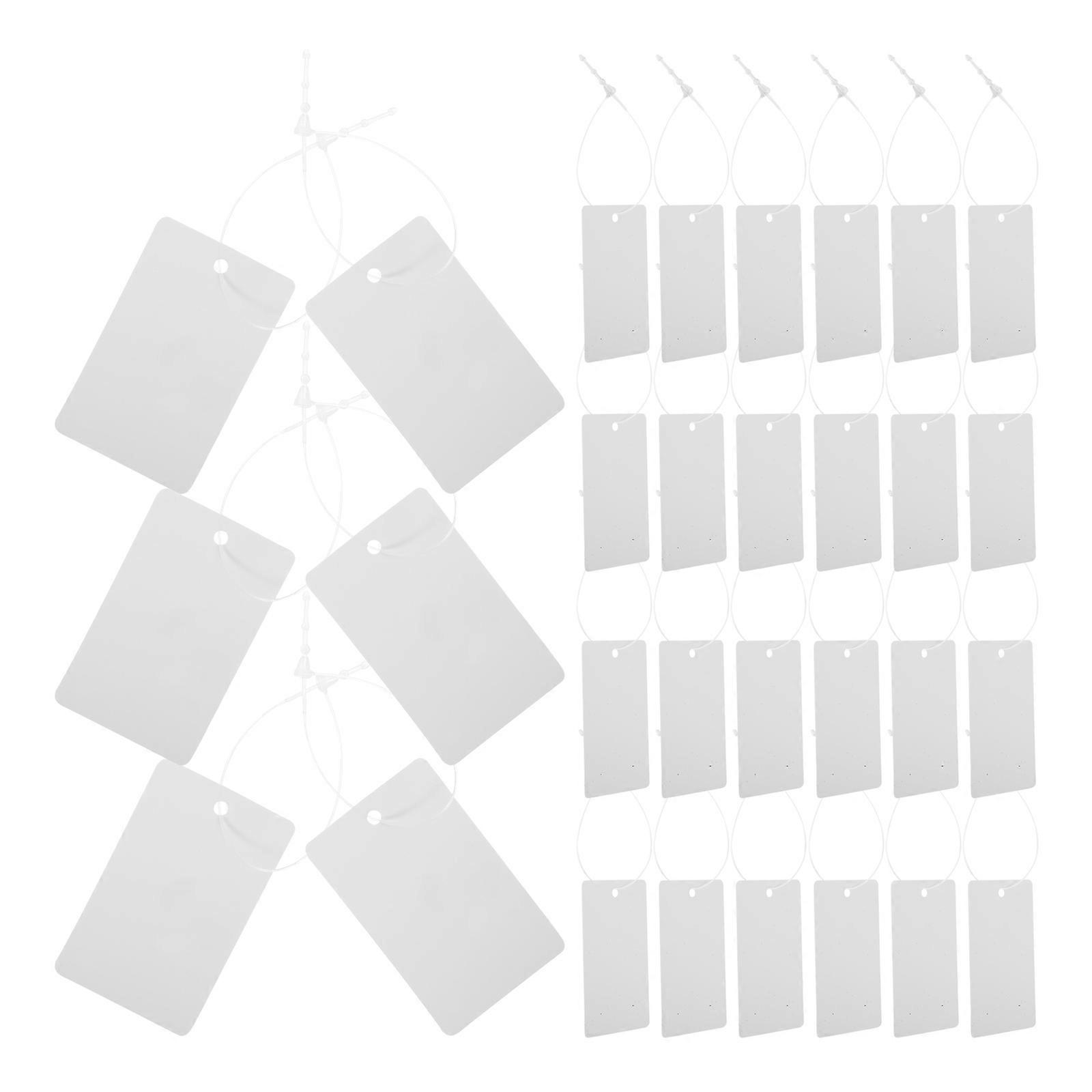 200 stk blanke tagger Merking Merchandise Tags Plast Prislapper med String