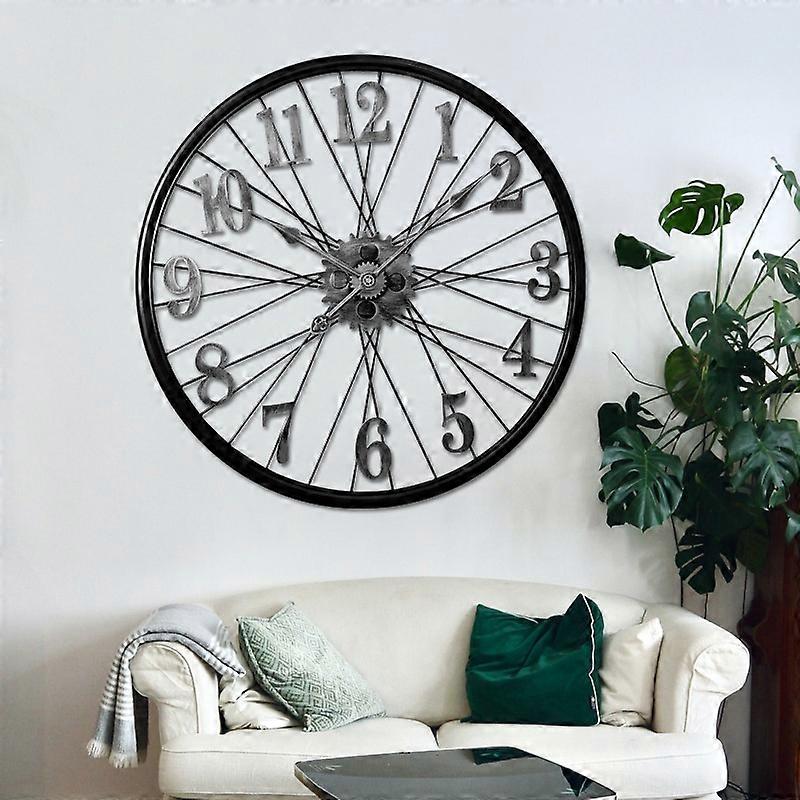 YX0806 Vintage Decorative Wheel Shape Wall Clock