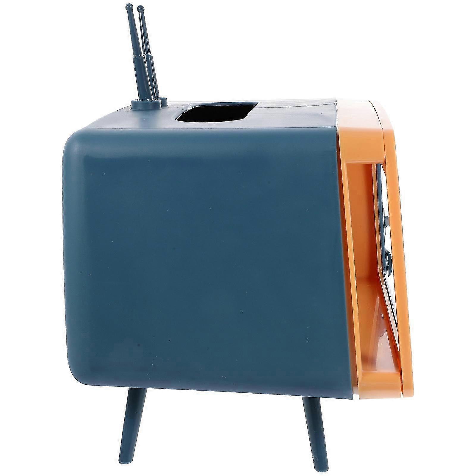 Multi-Functional TV-Shaped Tissue Box, ABS Plastic, Convenient Storage for Remote Controls, 1 Pack