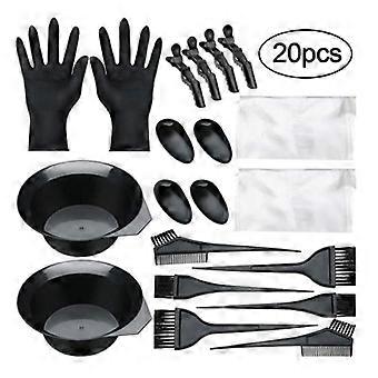 20 Pieces Hair Dye Brush And Bowl Set, Hair Dye Coloring Kit