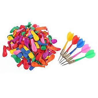 510pcs Metal Darts Balloon Set Game Darts Balloon for Store Party Joy (10pcs Mixed Color Metal Darts, 500pcs Balloon)