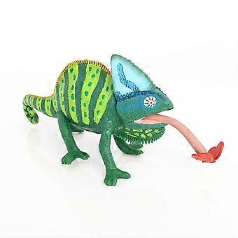 Realistic Chameleon Figurine, PVC Lizard Model 24.4cm, Educational Toy for Kids and Collectors  Vibrant Reptile Decoration for Play and Display