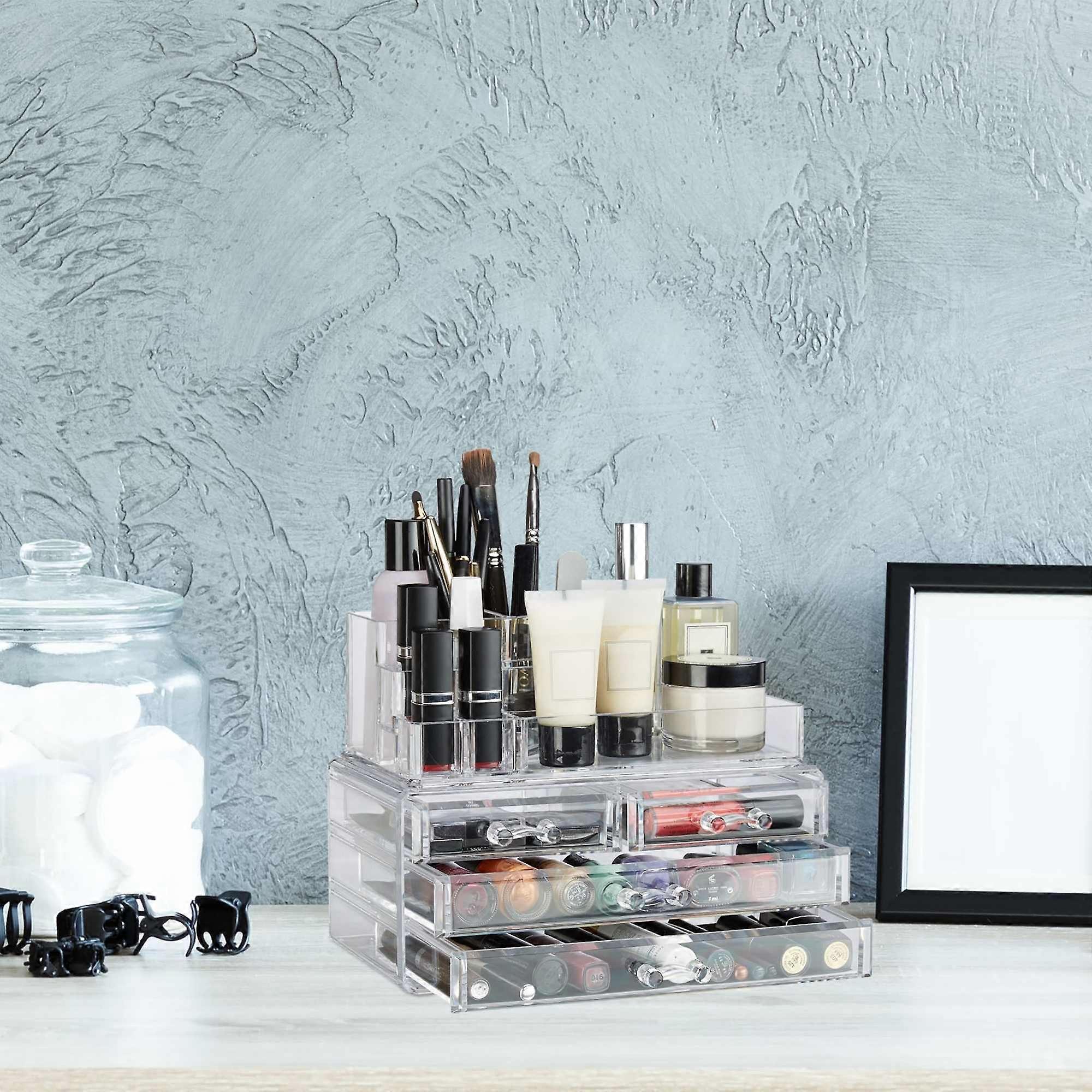 Makeup storage with 4 drawers