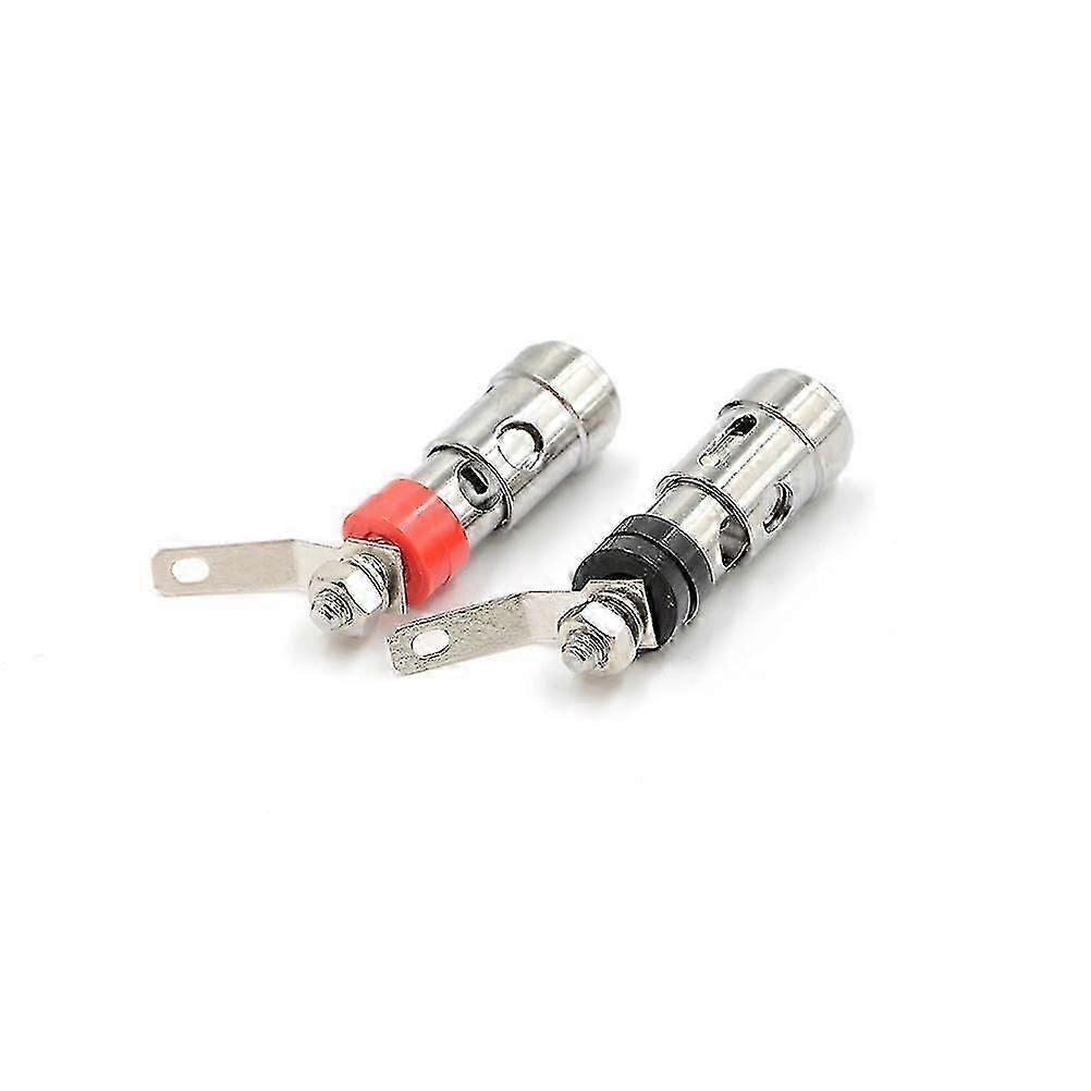 2pcs Speaker Audio Amp Terminal Binding Post Spring Loaded Type Nickel Plated - L